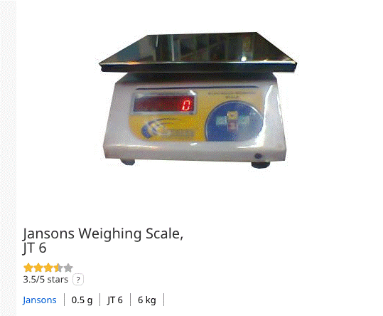 Jansons Weighing Scale