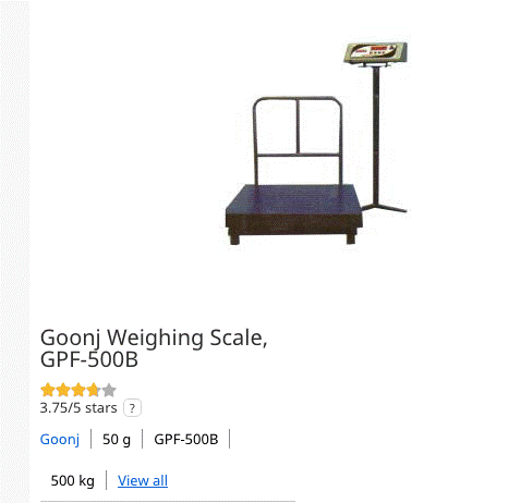 2. Goonj Weighing Scale GPF-500B